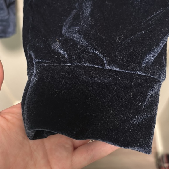 Fabletics Navy Blue Velvet Jogger Pants - Picture 9 of 11